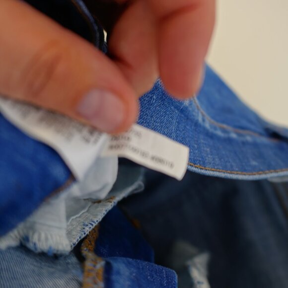 Express Grip Tape Striped Blue Denim Jeans Ankle Legging High Rise -6R- 27 / 28 - Picture 7 of 7